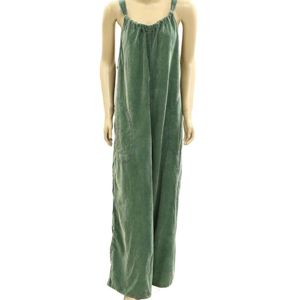 Free People Freebird Corduroy Jumpsuit WideLeg Cozy Sz Large NWOT - Picture 5 of 8